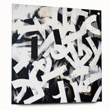 Modern Abstract Wall Art – Bold Black and White Geometric Canvas