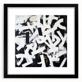 Modern Abstract Wall Art – Bold Black and White Geometric Canvas