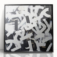 Modern Abstract Wall Art – Bold Black and White Geometric Canvas
