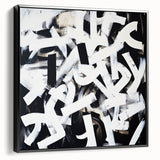 Modern Abstract Wall Art – Bold Black and White Geometric Canvas
