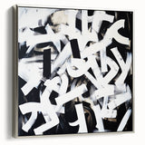 Modern Abstract Wall Art – Bold Black and White Geometric Canvas