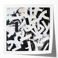 Modern Abstract Wall Art – Bold Black and White Geometric Canvas