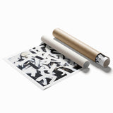 Modern Abstract Wall Art – Bold Black and White Geometric Canvas