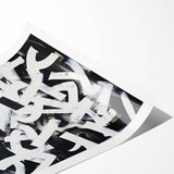 Modern Abstract Wall Art – Bold Black and White Geometric Canvas