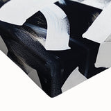 Modern Abstract Wall Art – Bold Black and White Geometric Canvas