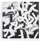 Modern Abstract Wall Art – Bold Black and White Geometric Canvas