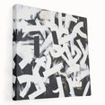 Modern Abstract Wall Art – Bold Black and White Geometric Canvas