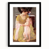 Mother and Child with Rose Scarf - Impressionist Art by Mary Cassatt
