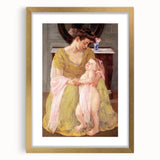 Mother and Child with Rose Scarf - Impressionist Art by Mary Cassatt
