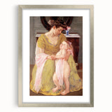 Mother and Child with Rose Scarf - Impressionist Art by Mary Cassatt