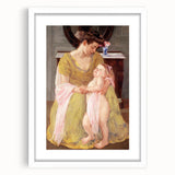 Mother and Child with Rose Scarf - Impressionist Art by Mary Cassatt
