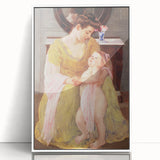 Mother and Child with Rose Scarf - Impressionist Art by Mary Cassatt