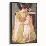 Mother and Child with Rose Scarf - Impressionist Art by Mary Cassatt