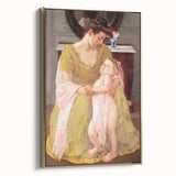 Mother and Child with Rose Scarf - Impressionist Art by Mary Cassatt