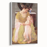 Mother and Child with Rose Scarf - Impressionist Art by Mary Cassatt