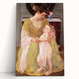Mother and Child with Rose Scarf - Impressionist Art by Mary Cassatt