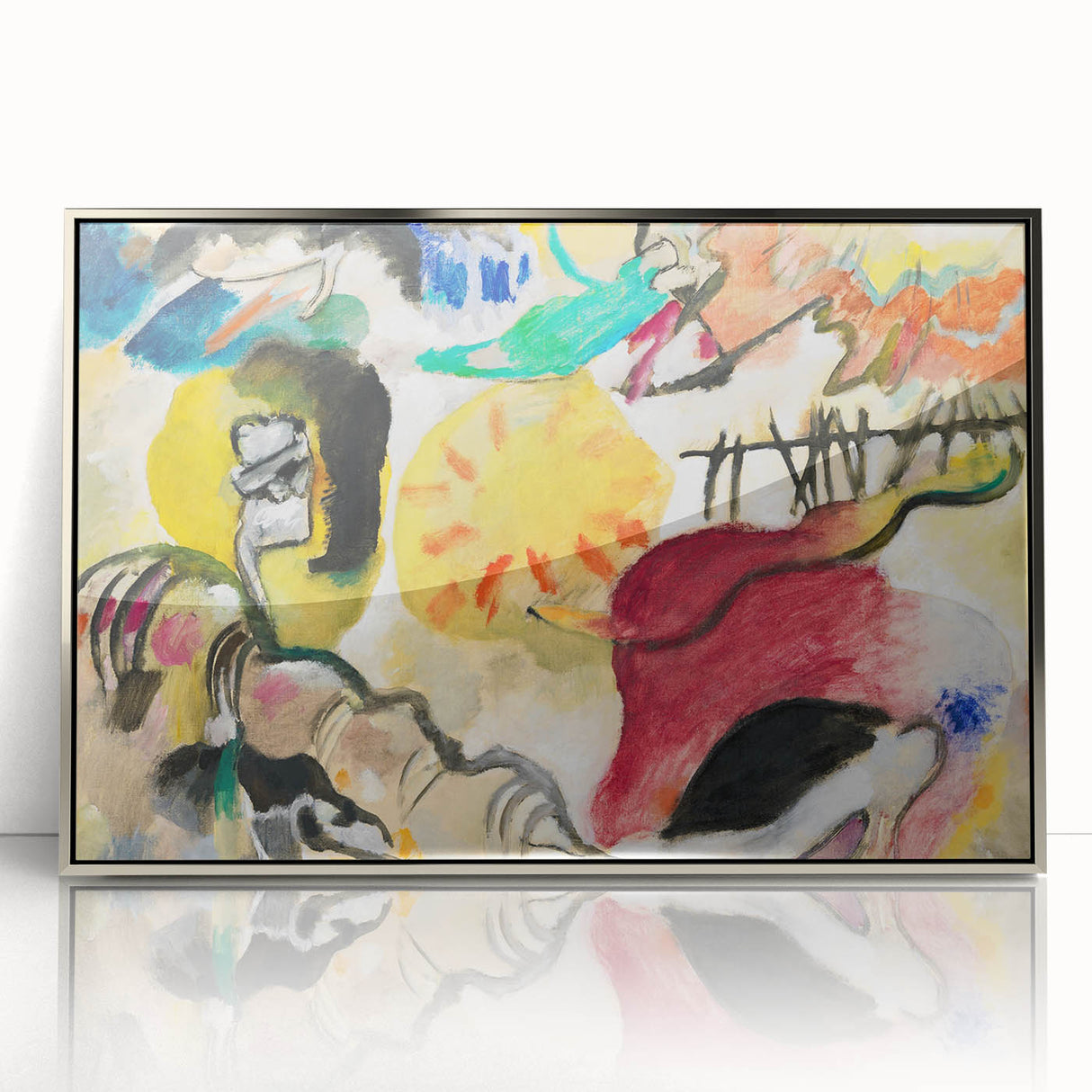 Modern Wall Art - Abstract Garden of Love - Vibrant Contemporary Decor