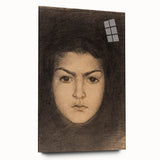 Fine Art Realism: Intense Portrait of a Woman Realism Canvas Wall Art