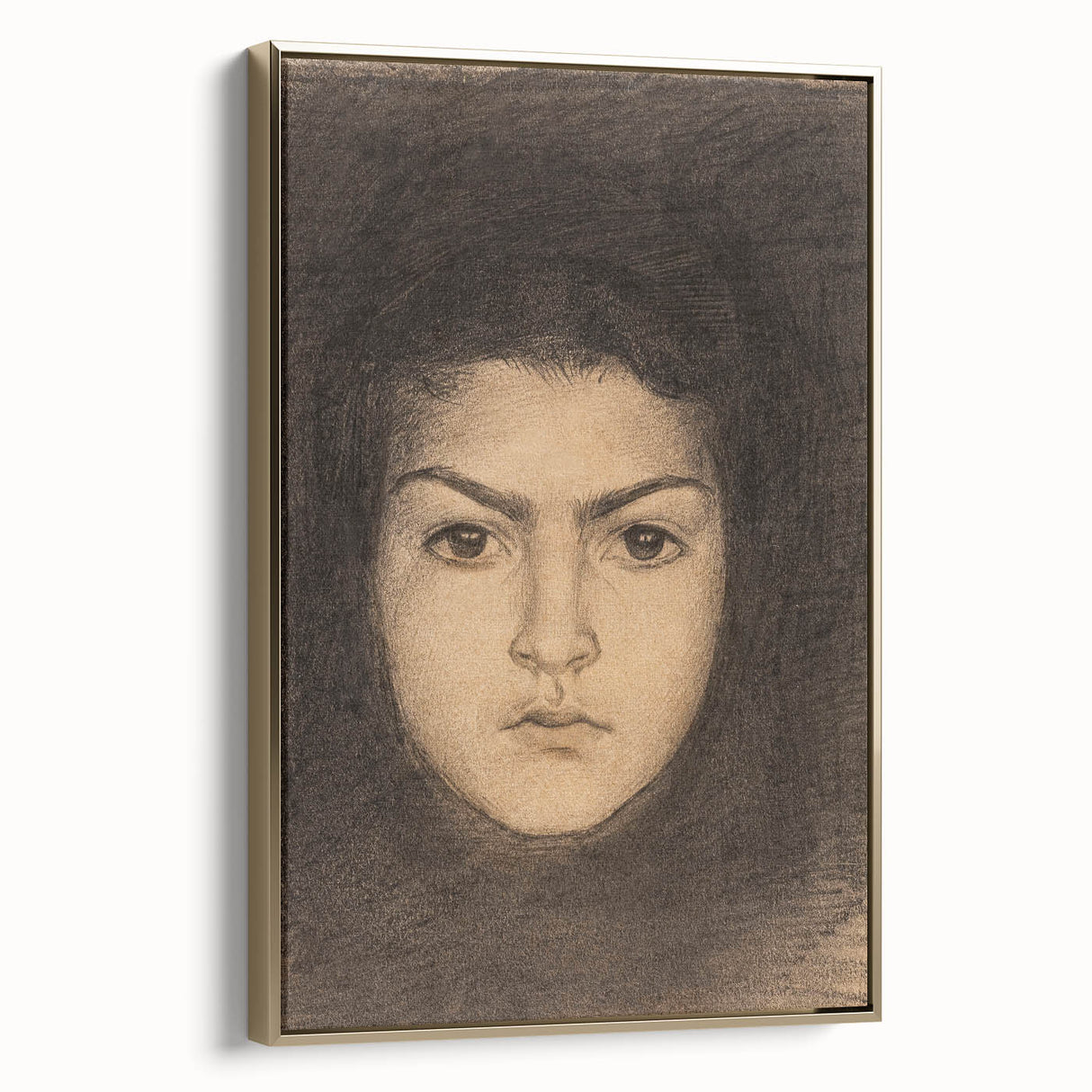 Fine Art Realism: Intense Portrait of a Woman Realism Canvas Wall Art