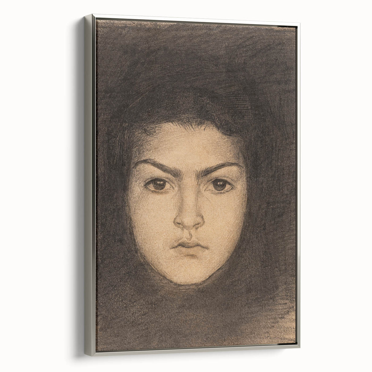 Fine Art Realism: Intense Portrait of a Woman Realism Canvas Wall Art