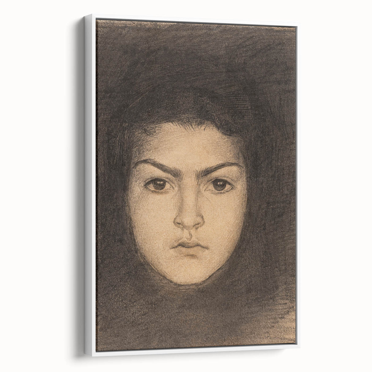 Fine Art Realism: Intense Portrait of a Woman Realism Canvas Wall Art