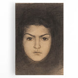 Fine Art Realism: Intense Portrait of a Woman Realism Canvas Wall Art