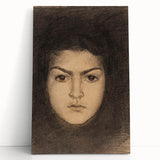 Fine Art Realism: Intense Portrait of a Woman Realism Canvas Wall Art