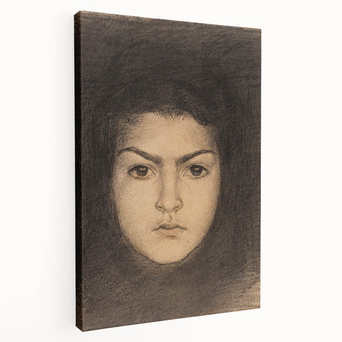 Fine Art Realism: Intense Portrait of a Woman Realism Canvas Wall Art