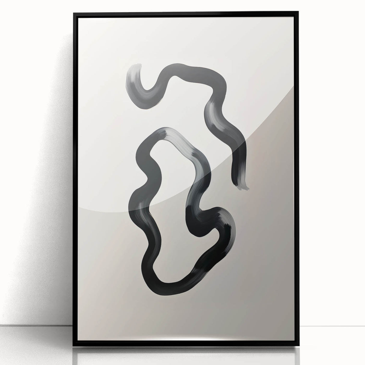 Modern Dining Room Art – Black and White Abstract Wall Décor
