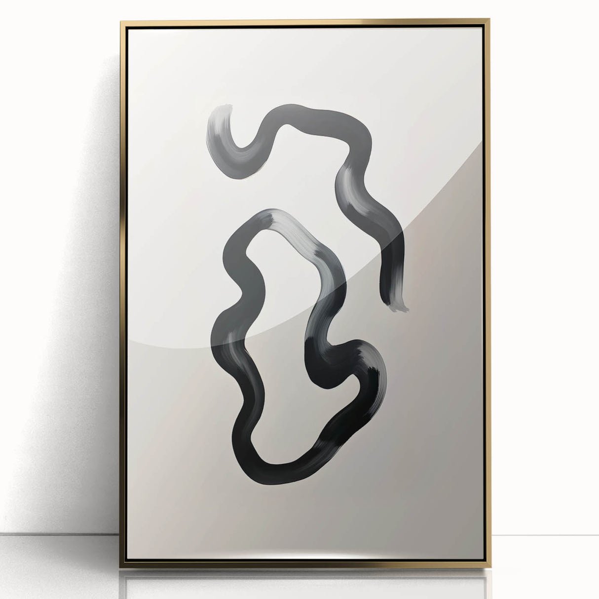 Modern Dining Room Art – Black and White Abstract Wall Décor