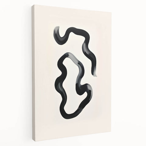 Modern Dining Room Art – Black and White Abstract Wall Décor
