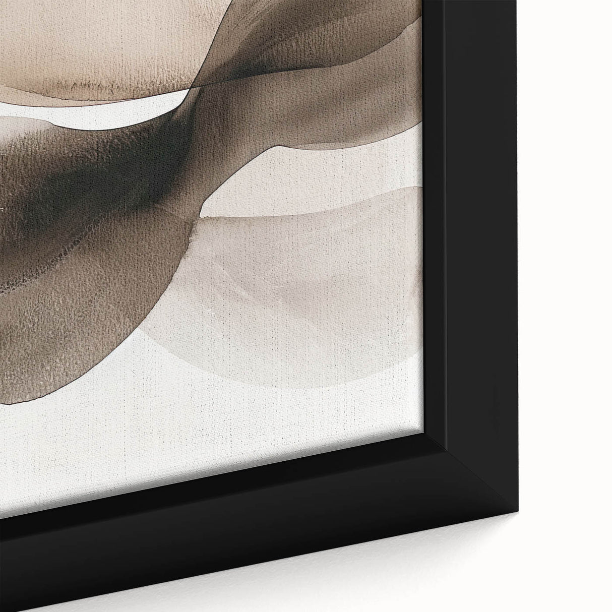 Abstract minimalist wall art featuring a close-up of vibrant geometric patterns in a framed canvas, showcasing a blend of soft pastel colors and bold lines, ideal for modern decor.
