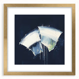 Contemporary Abstract Canvas – Bold Navy and White Minimalist Art