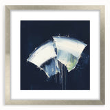 Contemporary Abstract Canvas – Bold Navy and White Minimalist Art