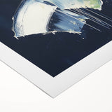 Contemporary Abstract Canvas – Bold Navy and White Minimalist Art