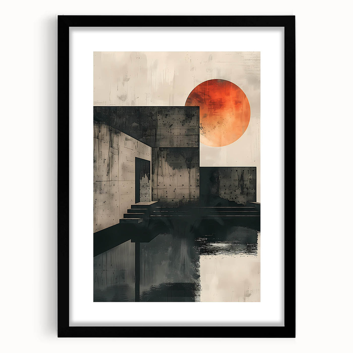 Architectural Dining Room Wall Art – Industrial Sunset Canvas Print
