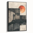 Architectural Dining Room Wall Art – Industrial Sunset Canvas Print