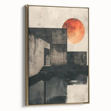 Architectural Dining Room Wall Art – Industrial Sunset Canvas Print