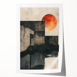 Architectural Dining Room Wall Art – Industrial Sunset Canvas Print