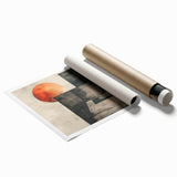 Architectural Dining Room Wall Art – Industrial Sunset Canvas Print