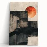 Architectural Dining Room Wall Art – Industrial Sunset Canvas Print