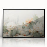 Cactus Bloom Living Room Wall Art - Modern Canvas Wall Art