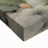 Cactus Bloom Living Room Wall Art - Modern Canvas Wall Art