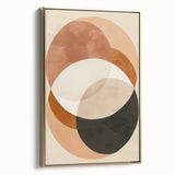 Abstract minimalist wall art featuring a gold-toned design on a framed canvas, showcasing elegant lines and geometric shapes, perfect for modern decor.