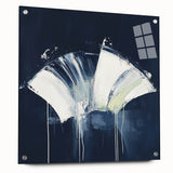 Geometric Abstract Wall Decor – Navy Minimalist Modern Canvas Art