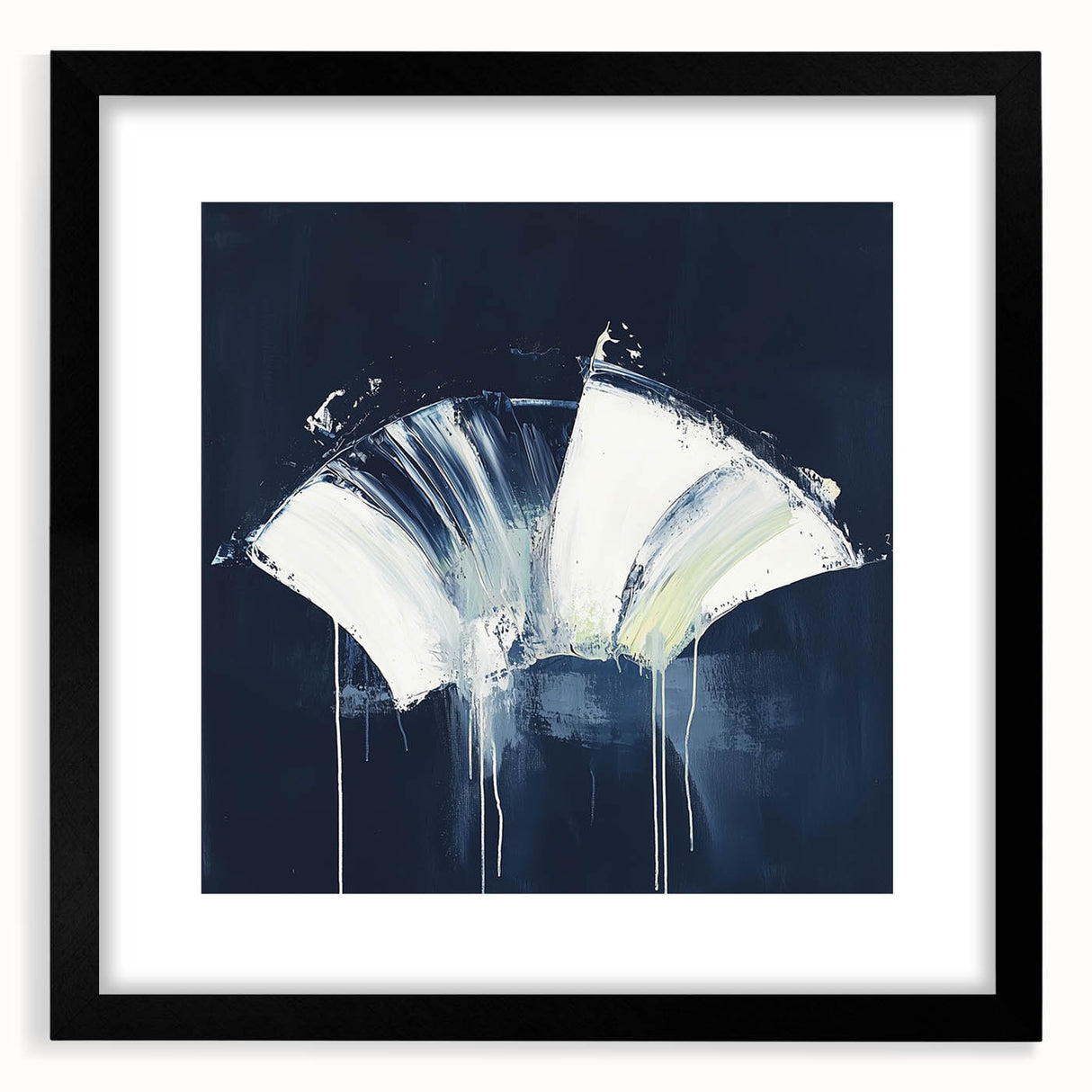 Geometric Abstract Wall Decor – Navy Minimalist Modern Canvas Art
