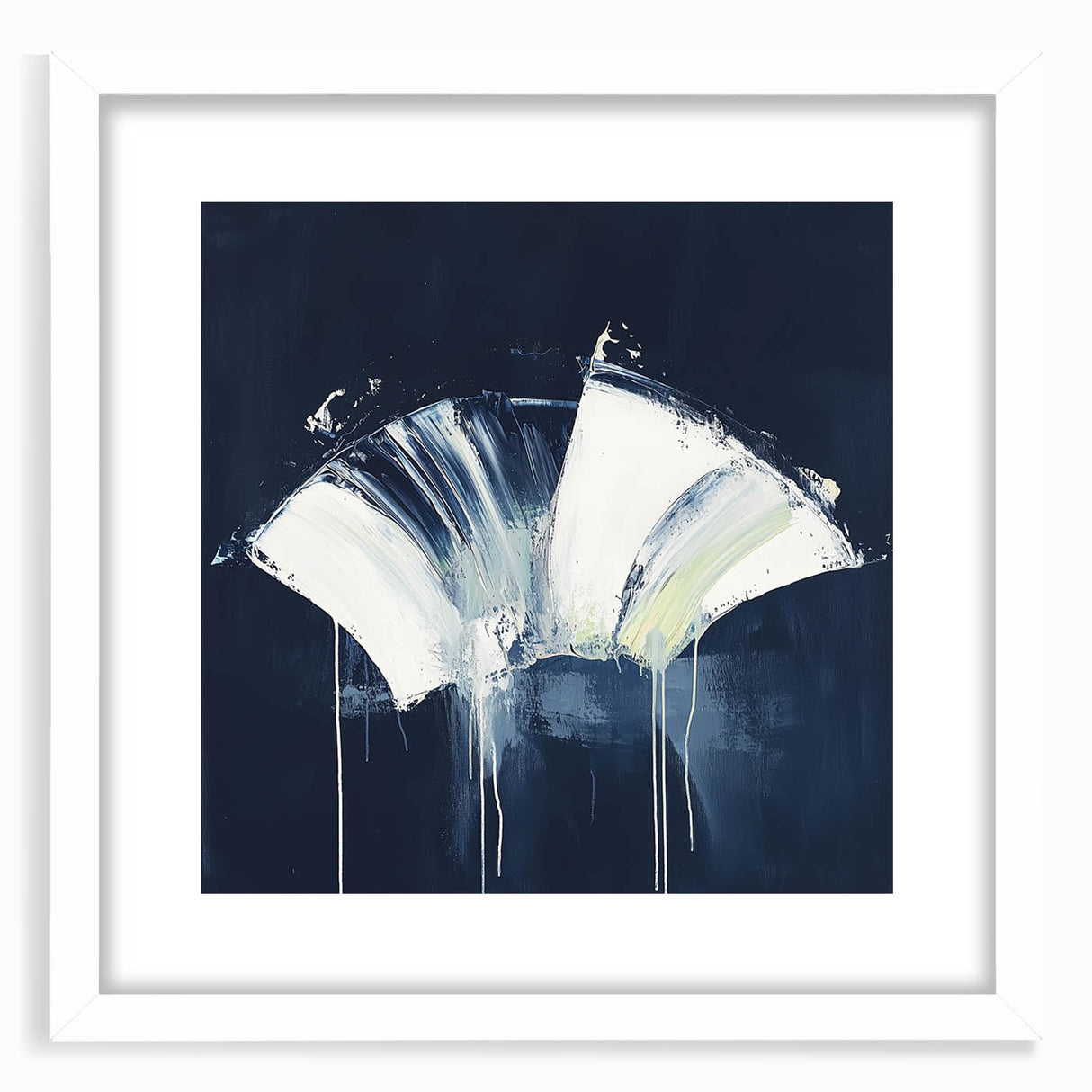 Geometric Abstract Wall Decor – Navy Minimalist Modern Canvas Art
