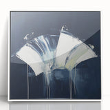 Geometric Abstract Wall Decor – Navy Minimalist Modern Canvas Art