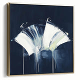 Geometric Abstract Wall Decor – Navy Minimalist Modern Canvas Art