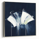 Geometric Abstract Wall Decor – Navy Minimalist Modern Canvas Art